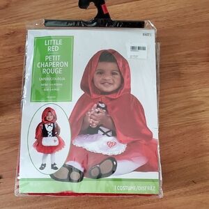 Halloween Little Red Riding Hood Costume for Infants.      Size 6- 10 Months